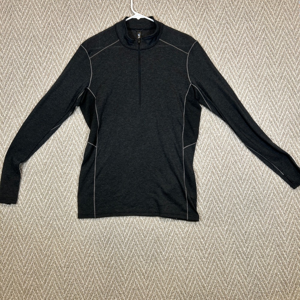 Kuhl Shirt Womens Large Gray Interceptr 1/4 Zip Pullover Hiking Outdoors